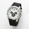 Salvatore Marra Men's Rubber Belt Chronograph Watch SM22111-SSWH/BK