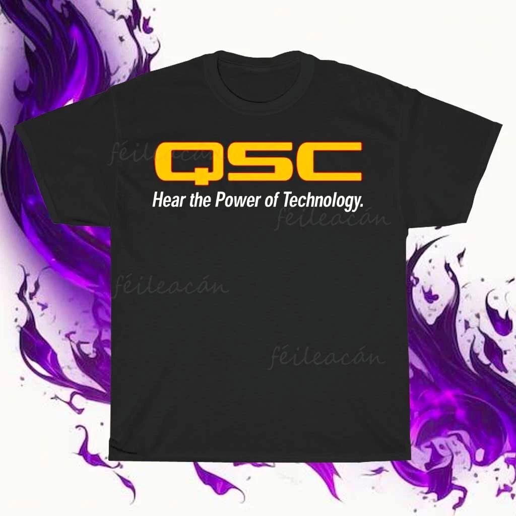 Brand New QSC White subwoofer Active Logo American T-Shirt Funny Size S to 5XL
