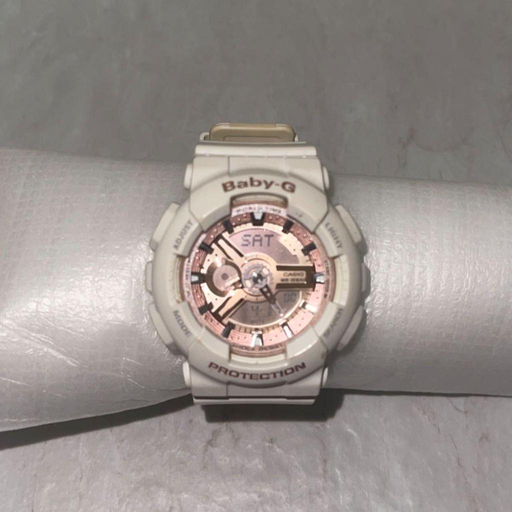 Б/у часы Baby-G Casio Baby G Белый Розовое золото