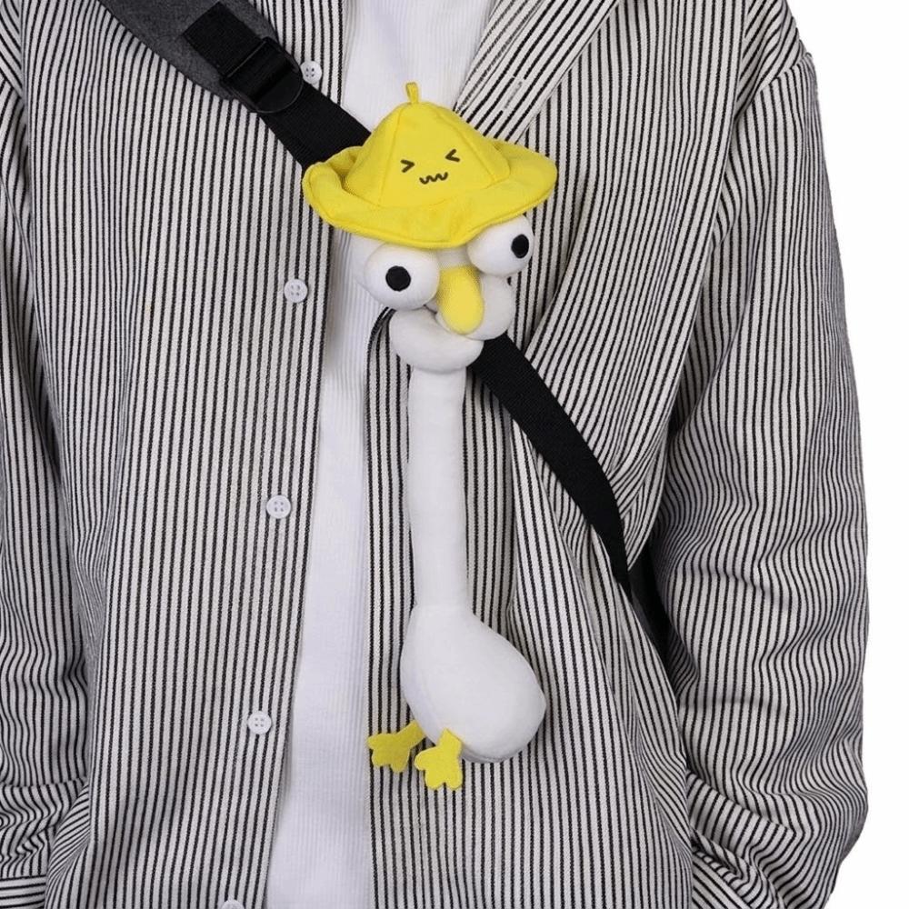 White Color Long Neck Animal Plush Pendant Cute Style Cartoon Plush Pendant Bag Decoration