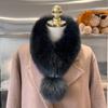 New Winter Women Real Fox Fur Scarves Natural Fluffy Fox Fur Scarf Lady Warm Good Quality 100% Genuine Fox Fur Muffler