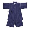 Jinbei Navy Shijira Made In Japan Boys' Set, Striped, Blue, 120cm, Weave, 100% Cotton,