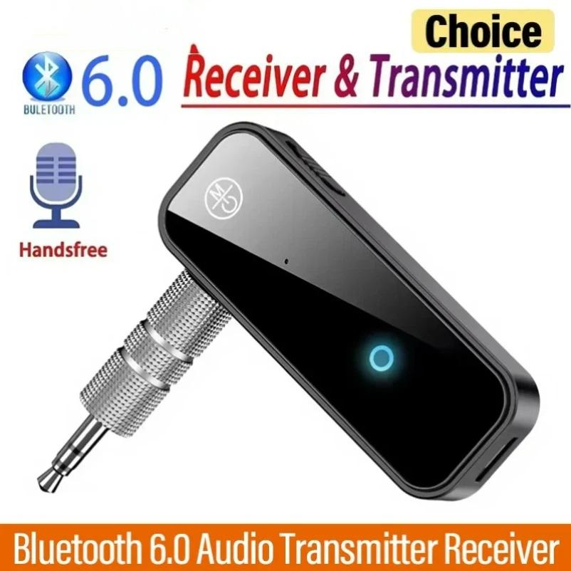 Bluetooth 6.0 Audio Wireless Adapter Receiver Transmitter Handfree Call 3.5mm AUX Jack USB Dongle Stereo Music For TV PC Car Kit