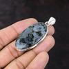 Ларвикитовый кулон Красивые ювелирные изделия Подвеска из стерлингового серебра 925 пробы Ювелирные изделия из натурального драгоценного камня Подвеска ручной работы Подарок для друга Ювелирные изделия из камня