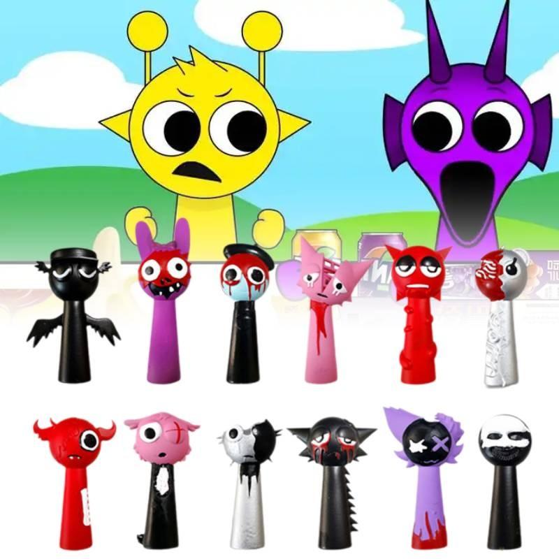 12pcs Sprunki Game Figurine Model Toys Doll Cake Decoration Children Gifts Pvc