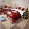Набор пододеяльников без наполнителя с красным принтом снеговика, 3 шт., разные размеры, мягкое постельное белье для спальни, праздничное украшение, машинная стирка