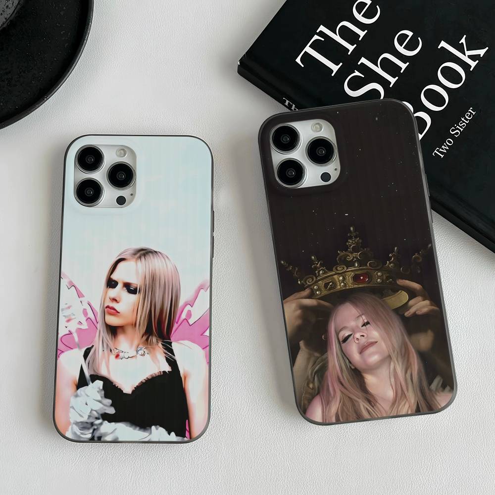 Чехол для телефона Avril Ramona Lavigne для iPhone 16 15 17 Pro 11 12 13 14 Pro Max Plus Мягкий силиконовый чехол-оболочка с волнистым рисунком
