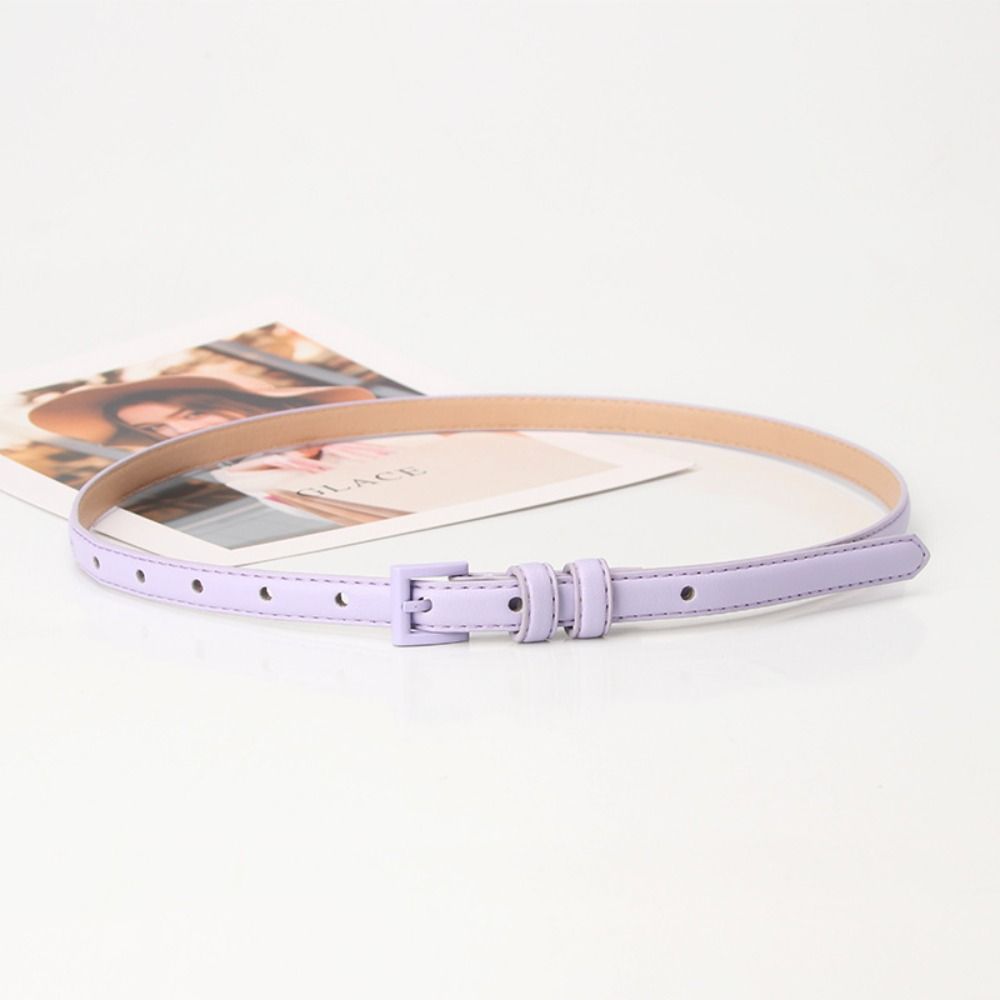 Vintage Thin Waist Belt Elegant Dress Waistband Fashion Candy Color Belt Daily