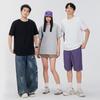 MINISO Унисекс Однотонная футболка с коротким рукавом Свободный крой 100% Хлопок
