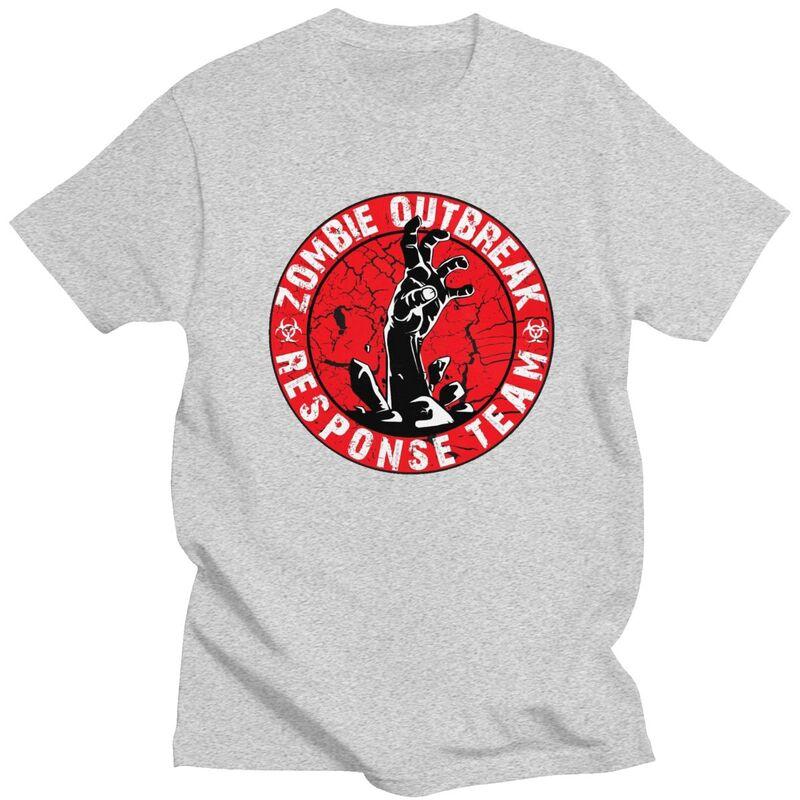 Custom Fashion Zombie Outbreak Response Team T Shirts Men Tshirts Streetwear Tee Tops Oversized Tshirts Merch