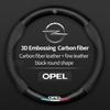 AAHV1 For Opel OPCline ASTRA CORSA INSIGNIA MOKKA VECTRA GTC Tigra Carbon fiber Leather Car Steering Wheel Cover Anti-Slip Accessories