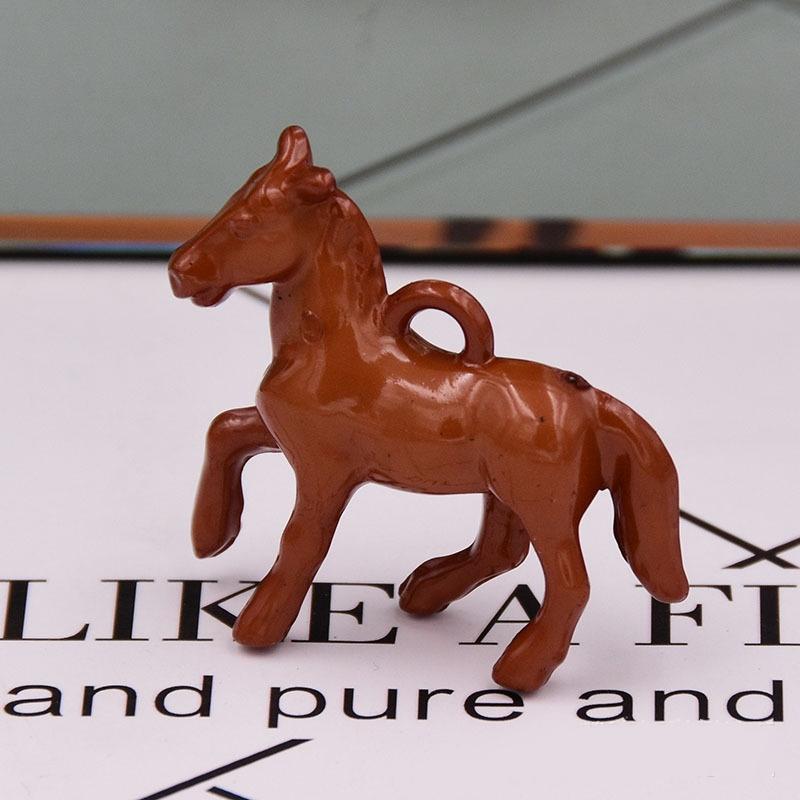 10 шт. Акриловые УФ Глянцевые Цветные 3D Подвески-Шармы в виде Лошади для Изготовления Ювелирных Изделий, Ожерелья, Серег, Браслетов, DIY Аксессуары