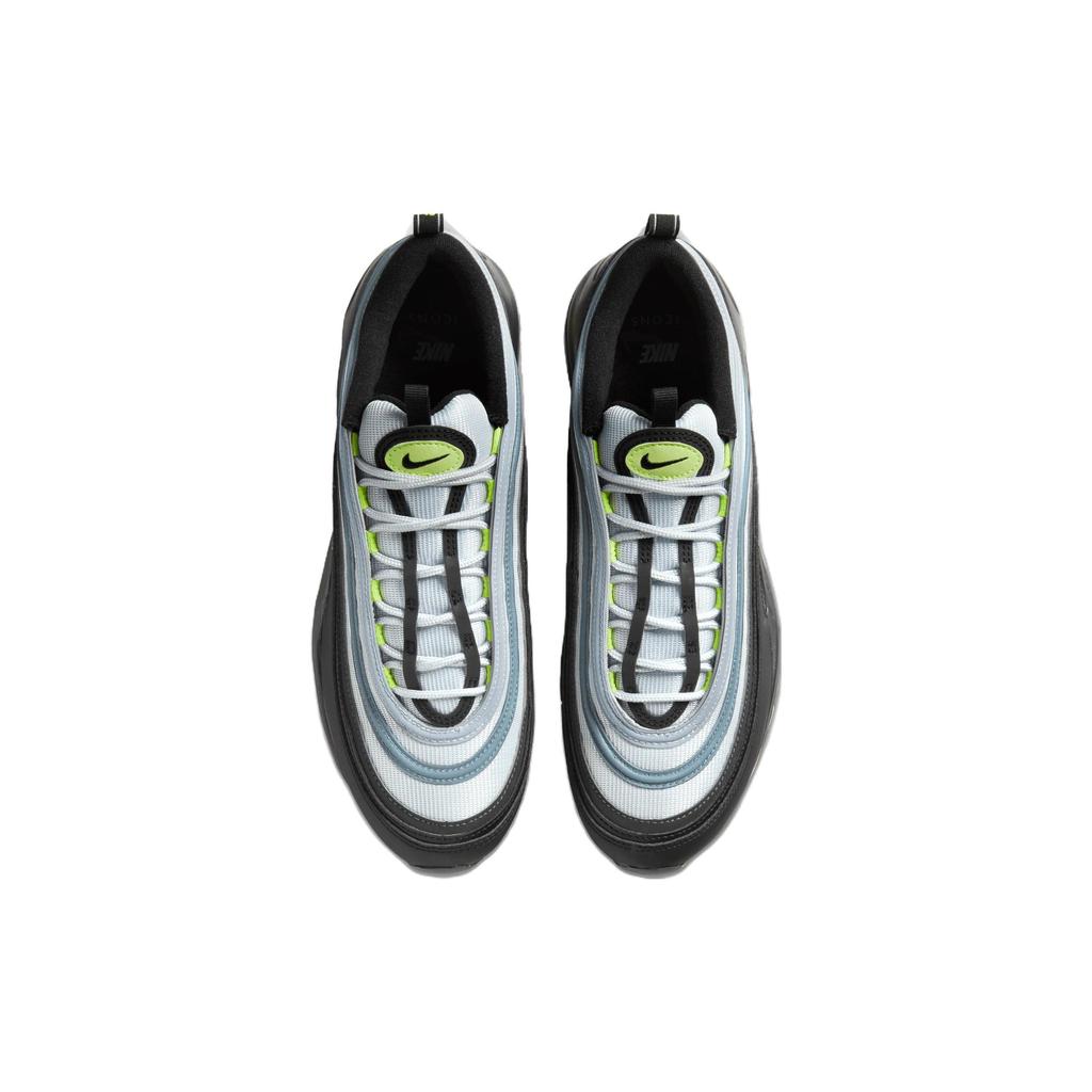 Nike Air Max 97 Icons — неоновые мужские кроссовки черные чисто-платиновые белые DX4235-001