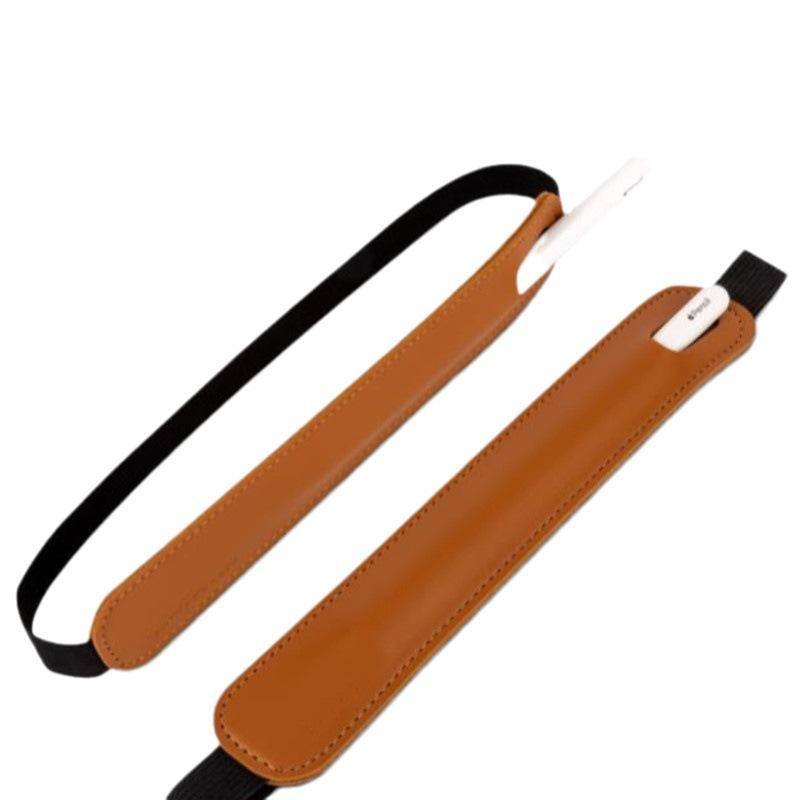 PU Leather Elastic Band Stylus Pen Sleeve Pouch for Pencil Case Anti-Lost Attached Protector Bag for IPad IPencil 1 2