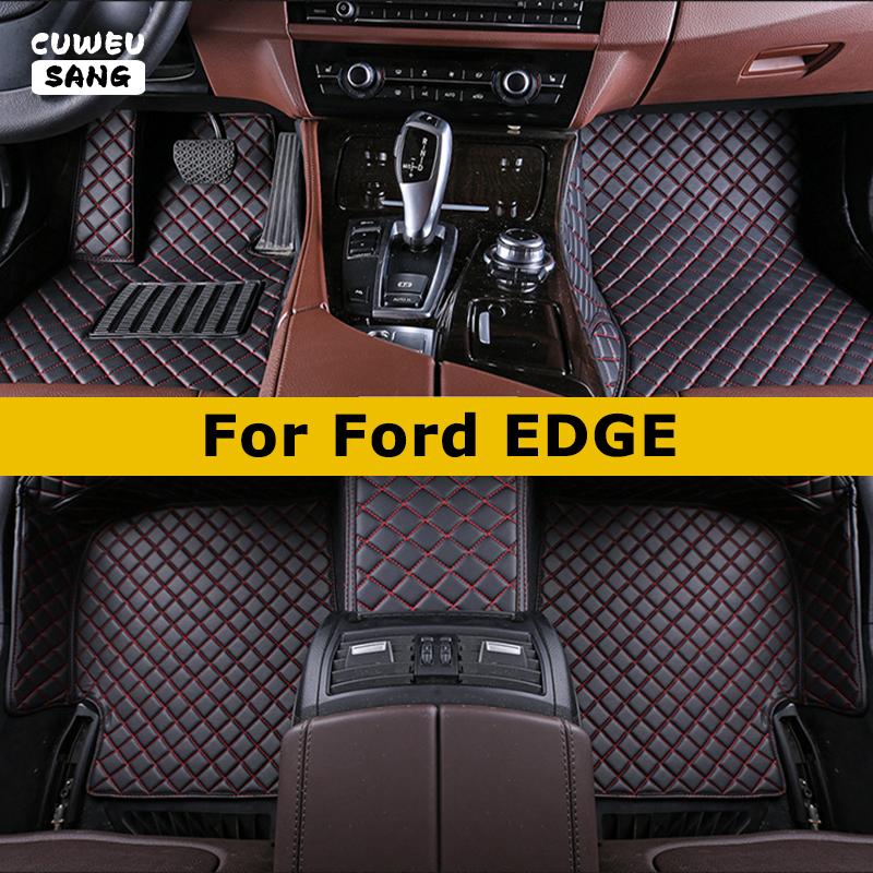 CUWEUSANG Custom Car Floor Mats For Ford EDGE Auto Carpets Foot Coche Accessorie