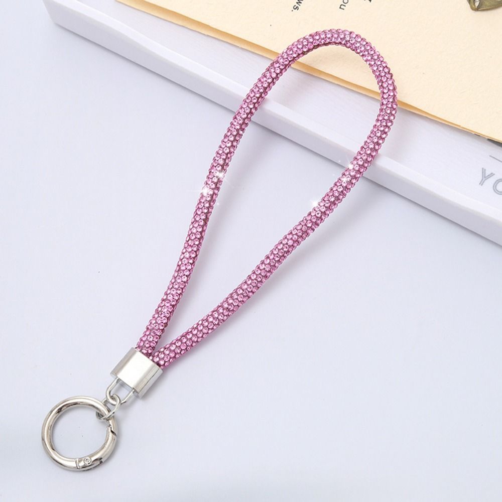 Luxury Glitter Rhinestone Phone Lanyard Bright Bling Bling Hanging Anti-lost Rope Crystal Wrist Straps Phone Accessories