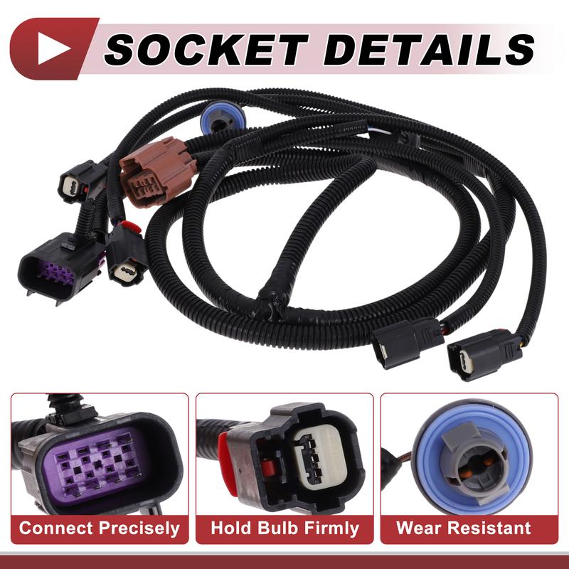 X Autohaux License Plate Light Socket Wiring for GMC SIERRA 1500 No.10363788 Bulb Pigtail