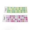 2pcs Keyboard Stickers Colorful English Language Dustproof Waterproof Coating PVC Material Computer Keycaps Stickers