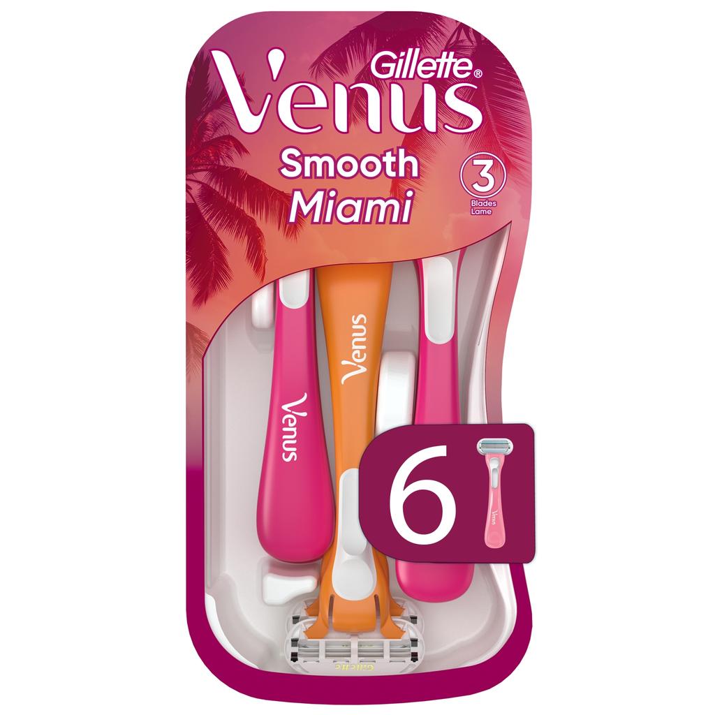 Gillette Venus Smooth Miami Disposable Razor 6 Pcs