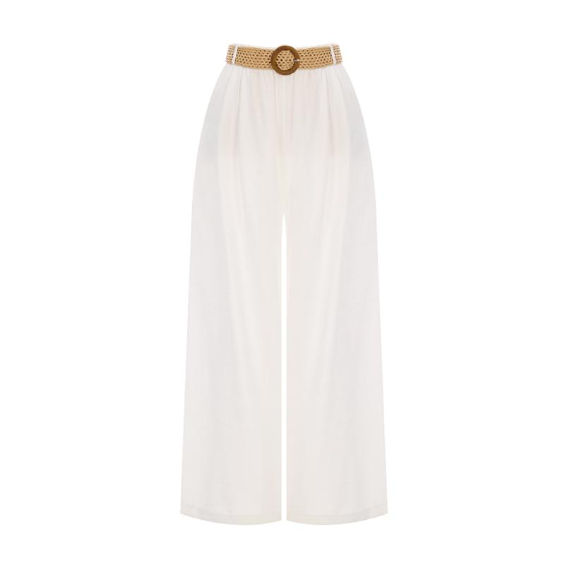 TVIEW Rattan Belted Wide Pants_V6B-Cpt001