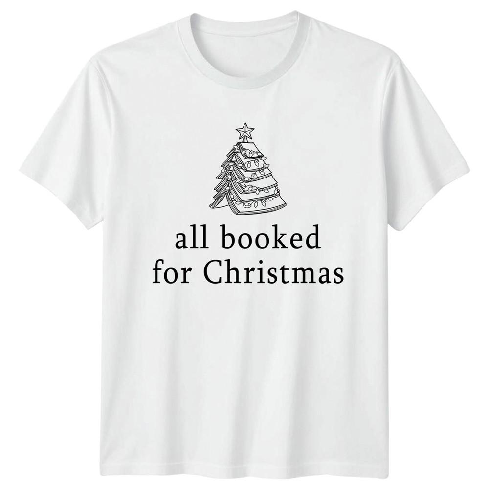 All Booked For Christmas Reading Christmas Tee Unisex Unisex Graphic TShirt