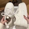 Muffin Platform White Shoes Women's 2025 Autumn New Versatile Height-increasing Sports Board Shoes Casual Shoes