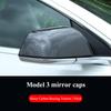 Крышка зеркала заднего вида автомобиля для Tesla Model 3 Model Y, внешняя модификация автомобиля, крышка зеркала заднего вида из АБС-пластика из углеродного волокна