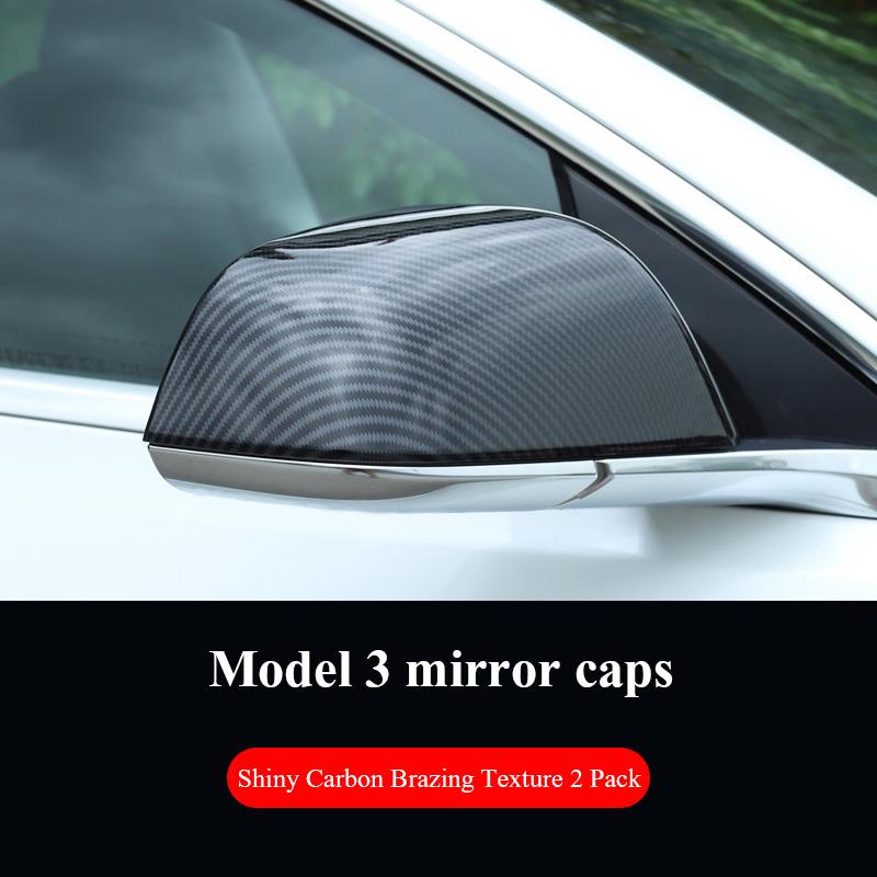 Крышка зеркала заднего вида автомобиля для Tesla Model 3 Model Y, внешняя модификация автомобиля, крышка зеркала заднего вида из АБС-пластика из углеродного волокна