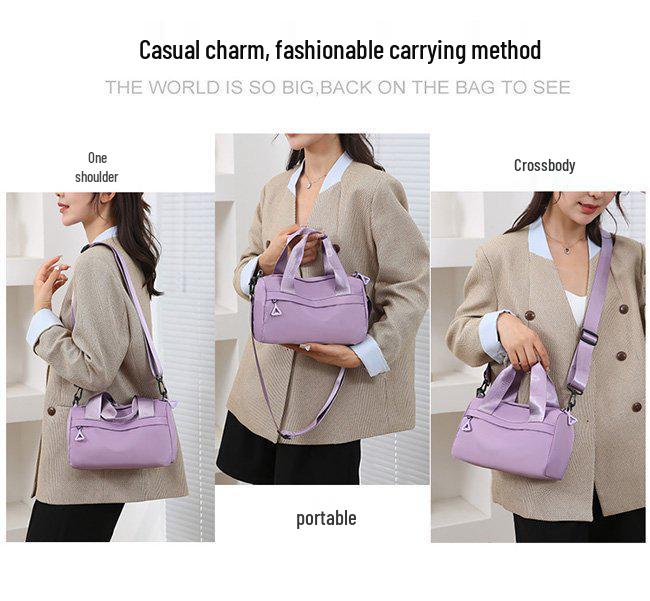 Женская многоцелевая нейлоновая сумка через плечо - Маленький повседневный рюкзак и ручная сумочка