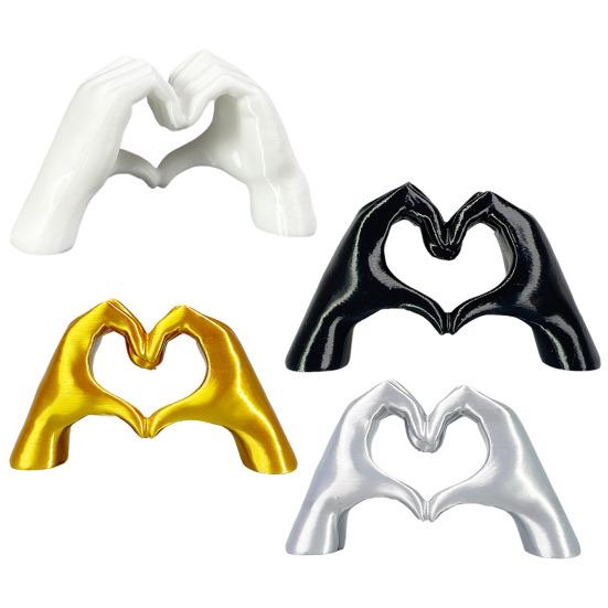 Фигурка Жест Любви, Напечатанная на 3D-принтере, Статуэтка в форме сердца любви и руки