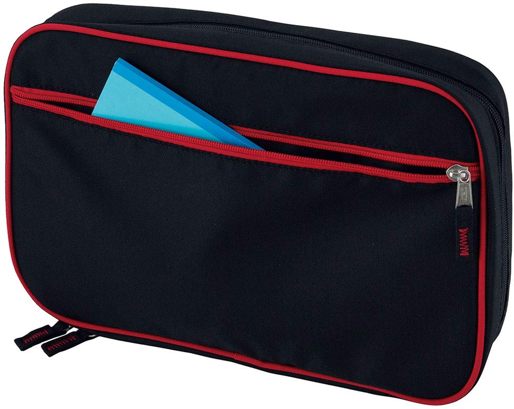 TSP Table Tennis Racket Case Grandeur Case with Small Item Compartment Black x Red 040508