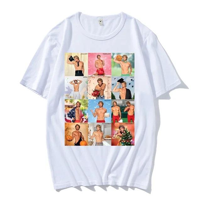 Funny Joyful GentleUnisex Movie Tshirt Chad Michael Murray Calendar Summer Fashion Tshirt Sexy Summer Womens Unisexs Top