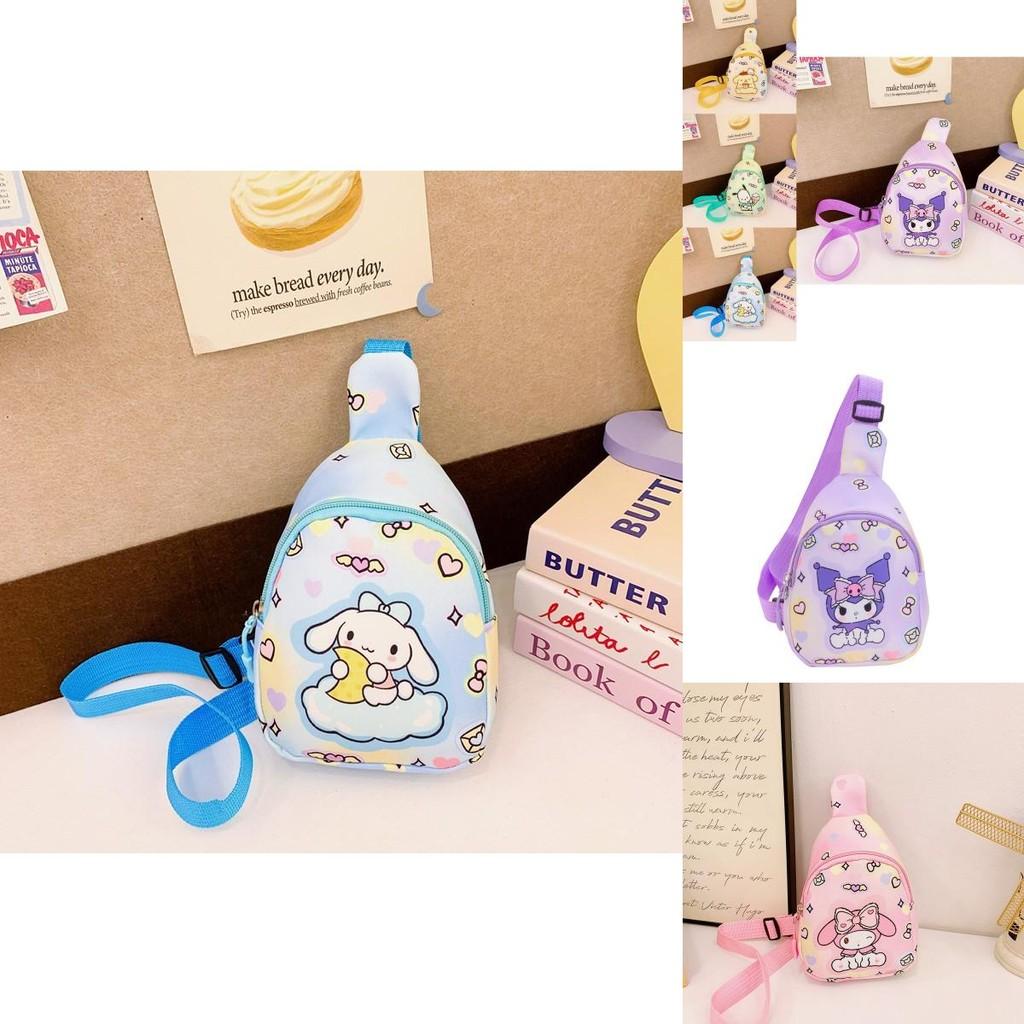 Очаровательная детская нагрудная сумка с мультяшным принтом, легкий нейлон для детей дошкольного возраста