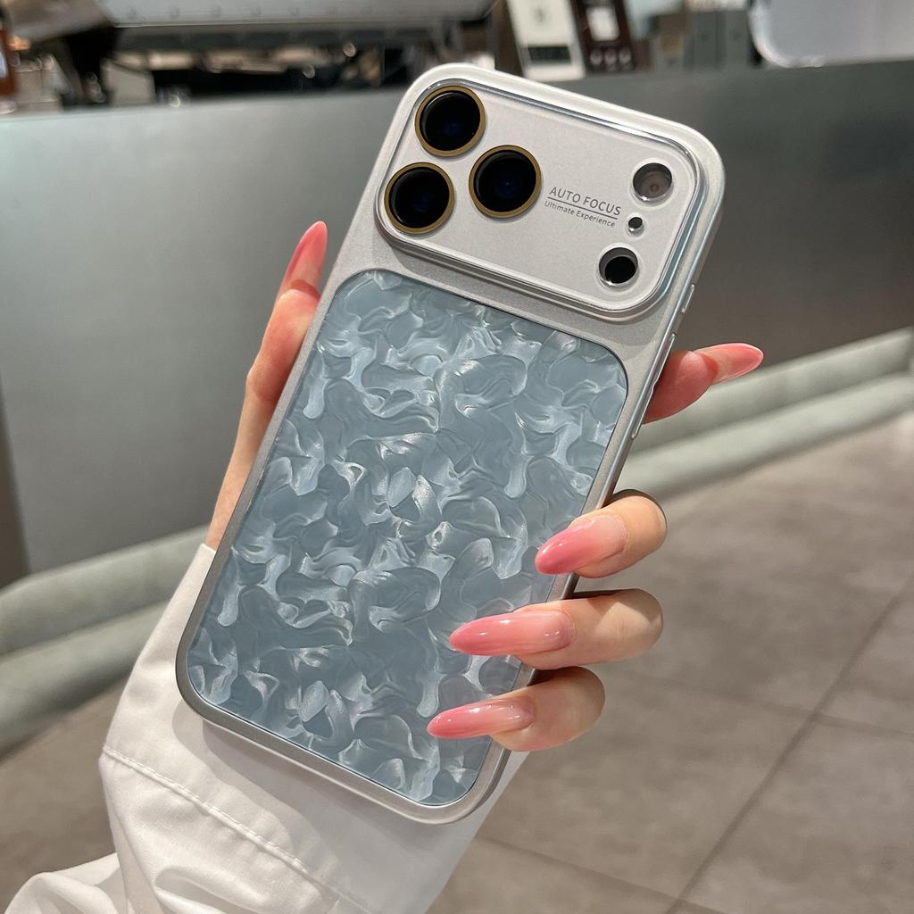 Премиальный AG чехол с узором «Морозный цветок» для iPhone 17 Pro Max и iPhone 16/15/14
