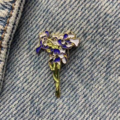 Новые эмалированные булавки Цветы Многолетние / Букет Весна Лето Металлический соединитель Подарок на день рождения 1 шт.