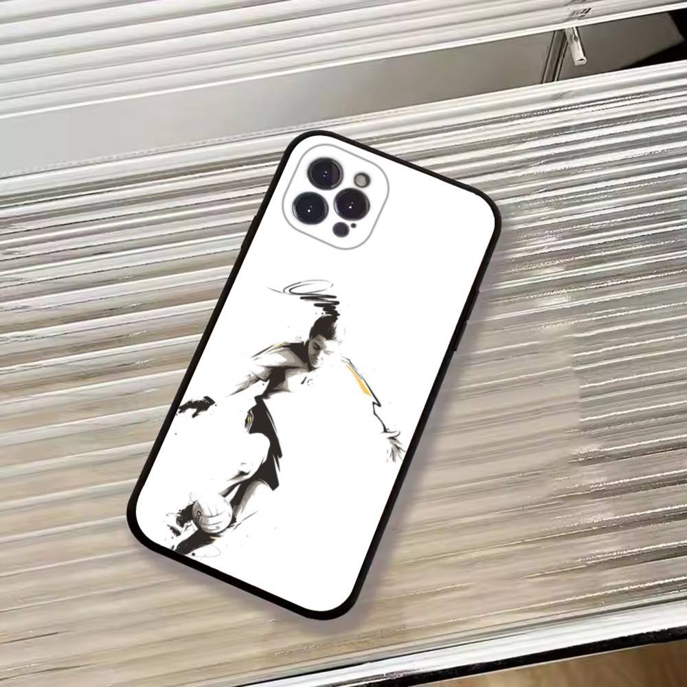 Абстрактная фигура Футбольная поддержка Чехол для телефона Для iPhone 17, 16, 15, 14, 13, 12, 11 Plus, Pro Max, Другие Мягкая черная крышка