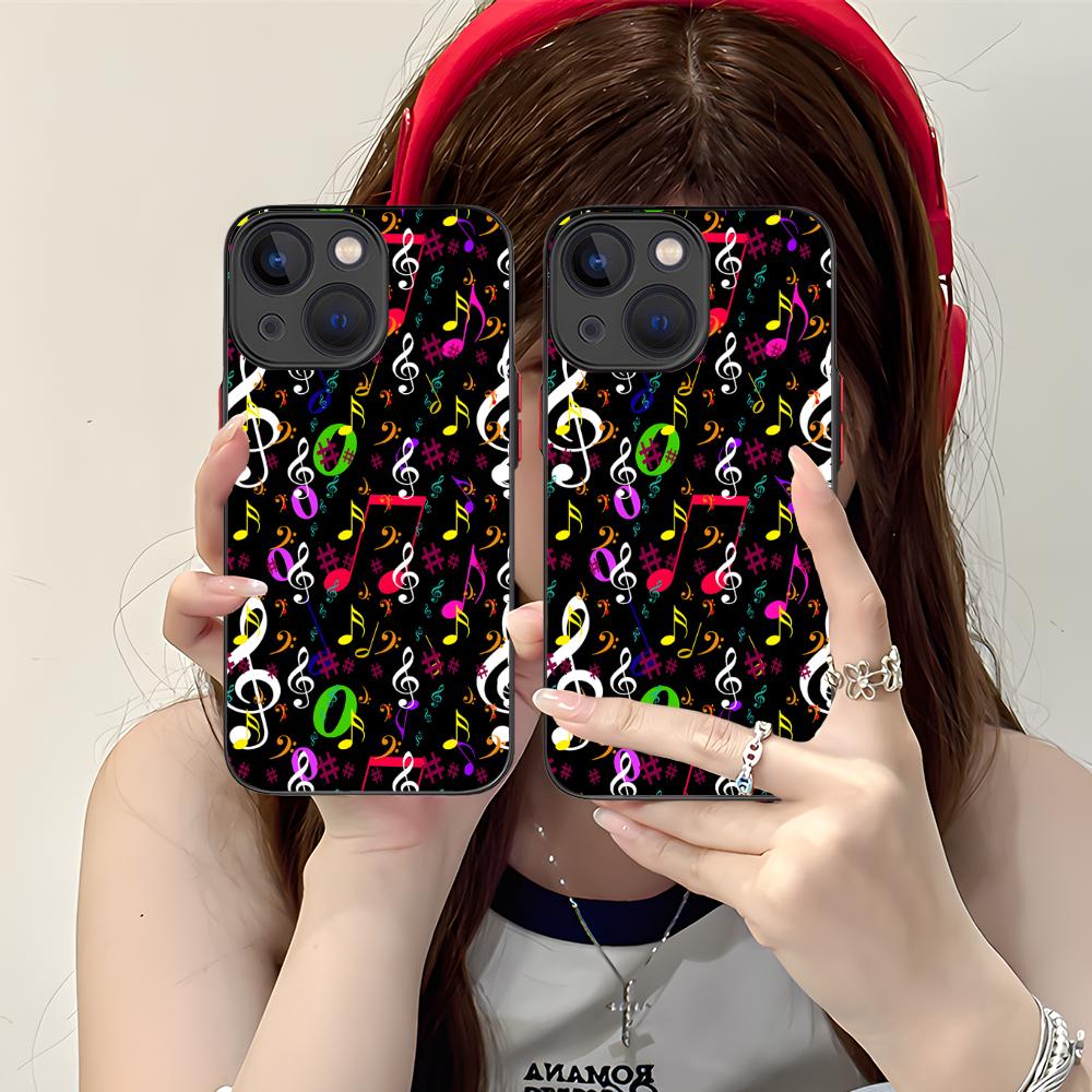 Чехол для мобильного телефона с нотным станом для iPhone 17 16 15 14 13 12 11 X XR XS 8 7 Air Pro Max Plus Mini Цветной силиконовый чехол