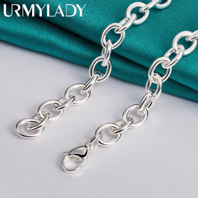 Серебряный кулон 925 пробы в виде замка на цепочке 18 дюймов для женщин, модная бижутерия