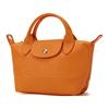 Longchamp Le Pliage Xtra Brand Logo Silver Hardware Leather Shoulder Crossbody Tote Bag Women handbags Orange L1500HEY017