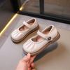 Spring Autumn Girls' Flat Shoes Fold Kids Leather Shoe School Solid Color Causal Children Princess Shoes Fashion Versatile New