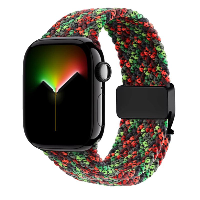 Плетеный парашютный ремешок для Apple Watch bands ultra 3 40мм 44мм 46мм 42мм 45мм Черный браслет единства IWatch Series 11 9 8 10 7 SE