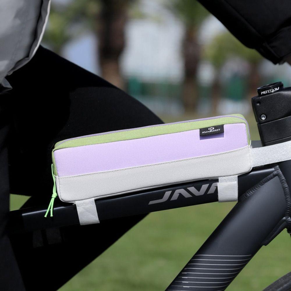 Waterproof Bike Front Beam Bag Polyester Bicycle Frame Pouch Bike Top Tube Bag Bike Accessories