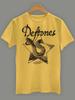 Новая футболка Deftones Texas Exclusive Желтая S-234XL подарок смешная A506