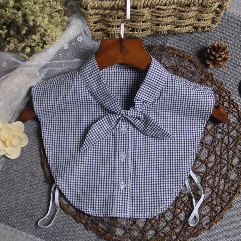 Women'S Lace-Up Rabbit Ears Cute Fake Collar Cotton Floral Shirt Fake Collar Women'S Versatile Lady Fake Collar