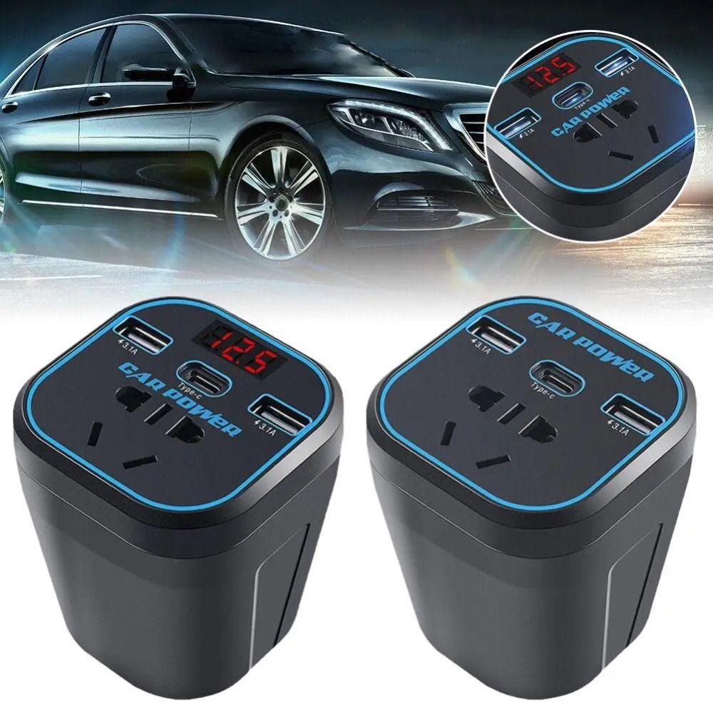 Multifunctional Car Power Converter Universal Auto Charger Socket Part Car