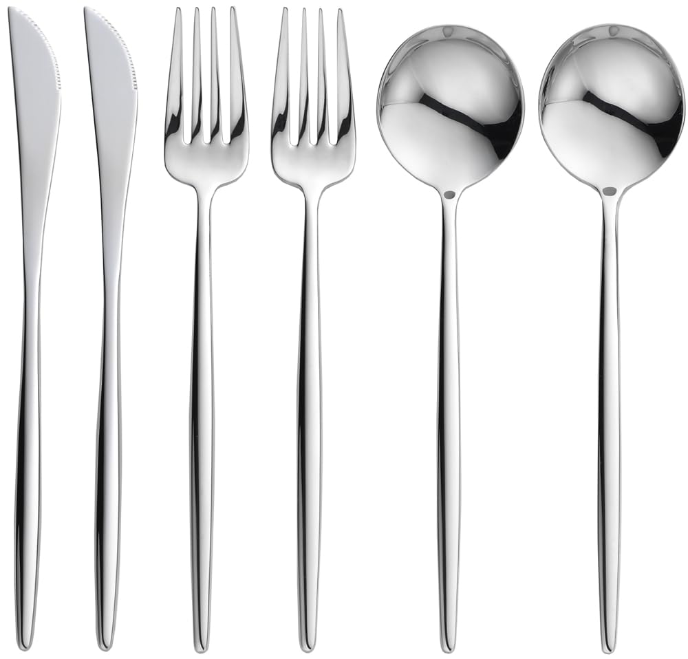 Porto" Dessert Set 6pc (Mirror) PRT-1