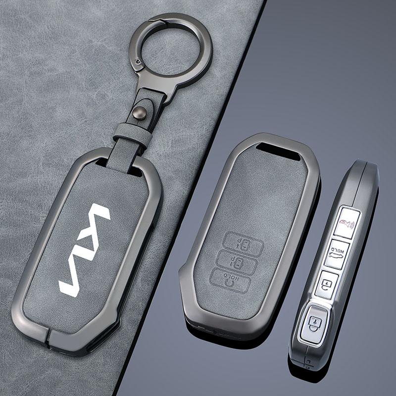 AANO1 Leather Car Case Cover Remote Protection Cover Shell for Kia 2022 Sportage 2023 Niro Hybrid 2021 Sorento MQ4 2022 EV6GT-LineK8V6