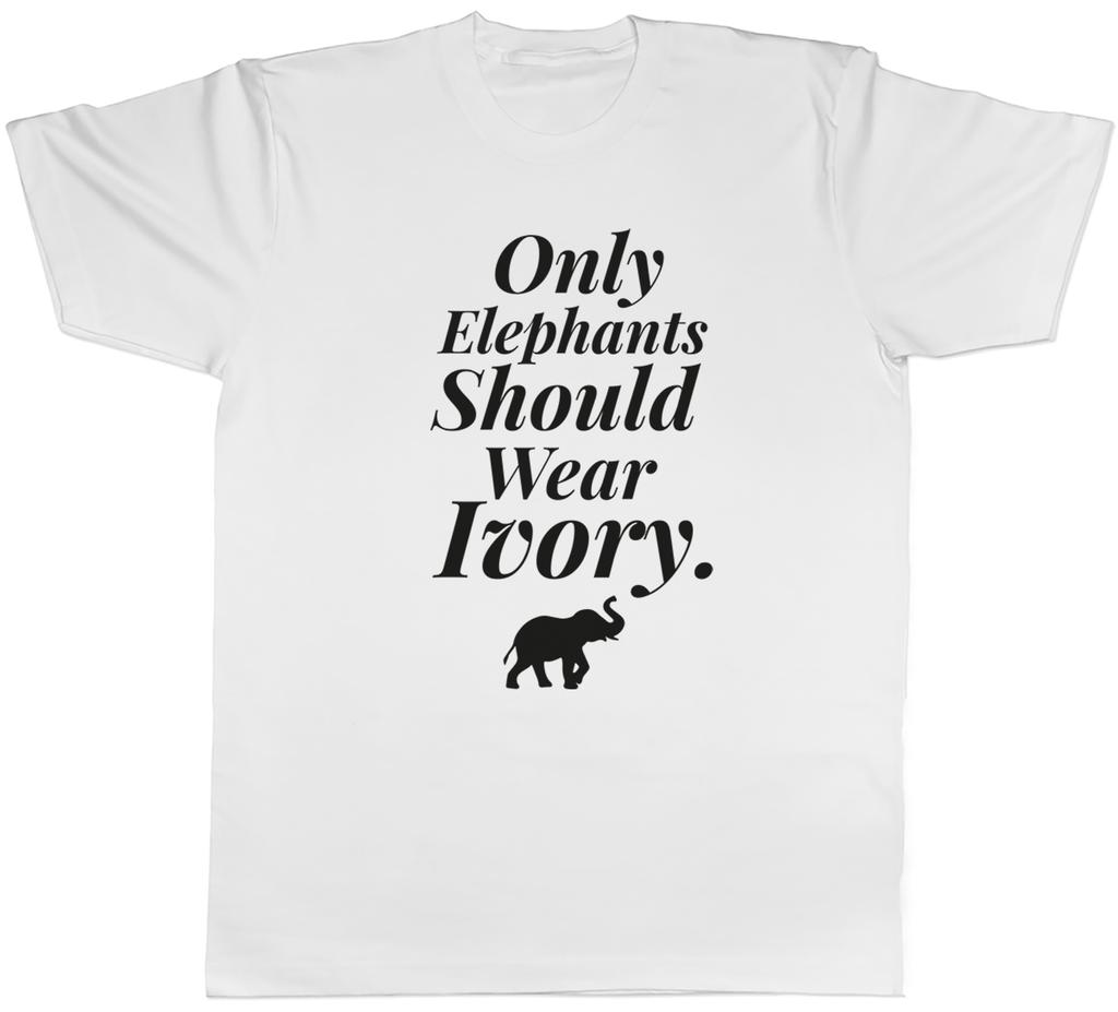 Save the Elephant Unisexs TShirt Only Elephants Should Wear Ivory Tee Gift
