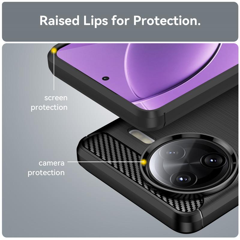 Для Poco F7 Ultra 5G Чехол для Xiaomi Poco F3 F4 F5 F6 F7 Pro Чехол из углеродного волокна Противоударный силиконовый бампер для Poco F7 Ultra