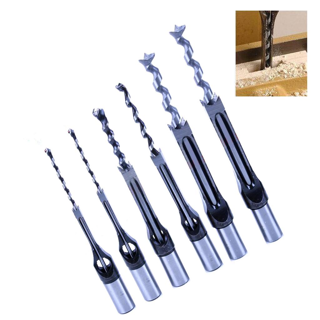 Профессиональный набор сверл по дереву, 6 шт., сверла с квадратным отверстием, врезные сверла, инструменты из быстрорежущей стали для точной работы по дереву